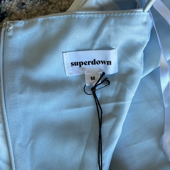 Superdown Billie Drape Midi Dress in Dusty Blue Medium - Picture 13 of 14